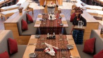 Dining aboard sailing yacht Silolona